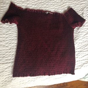Velvet crop top